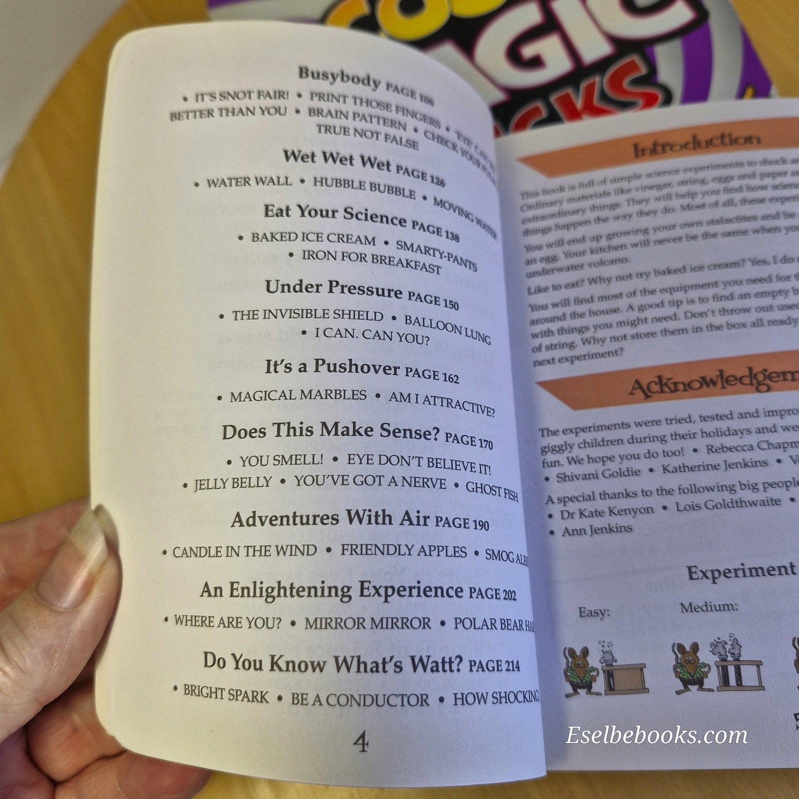 3 x Hinkler Children's books - science experiments/horrors/magic tricks - p'back
