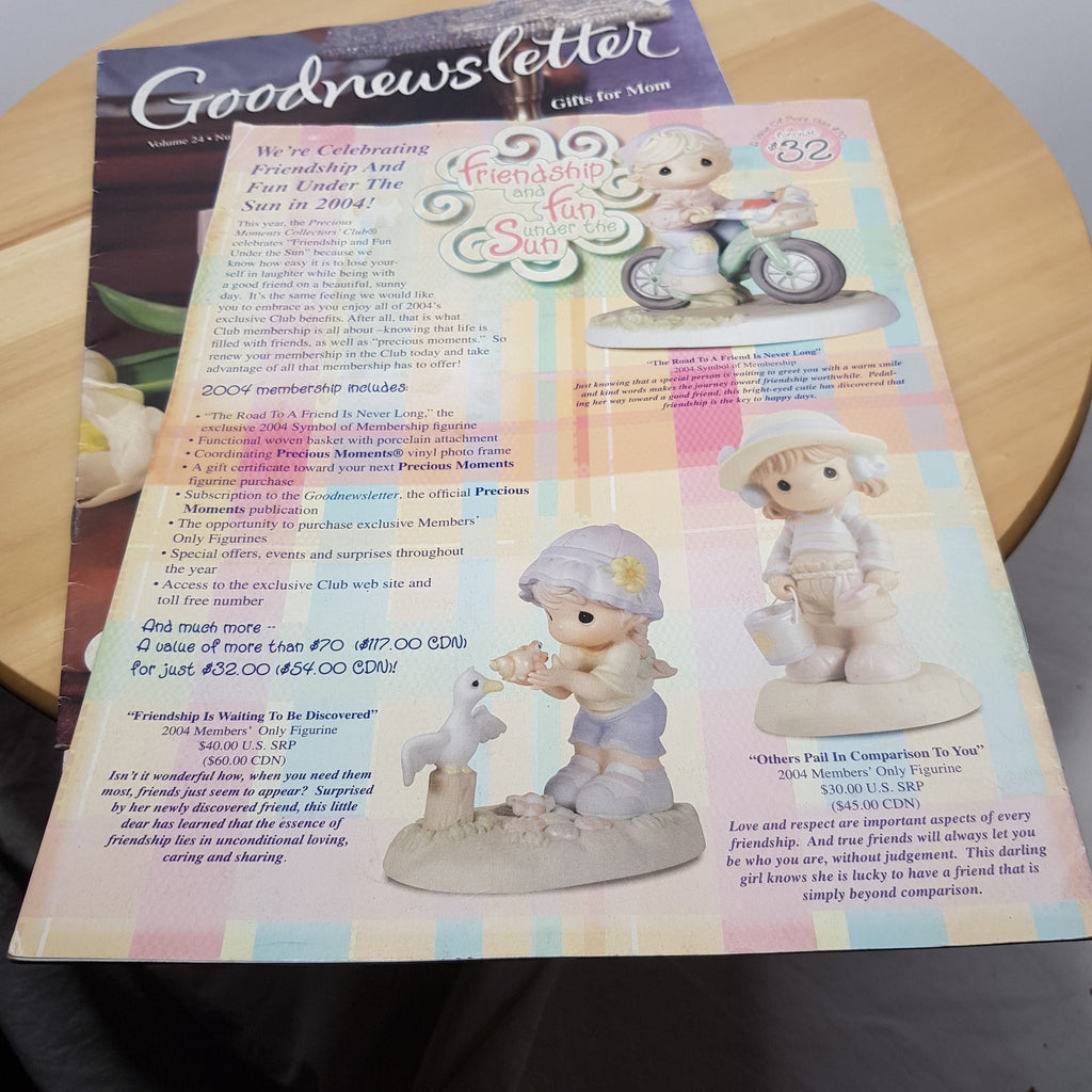Set of 3 The Enesco Precious Moments magazines 2004 - Goodnewsletter/Thots