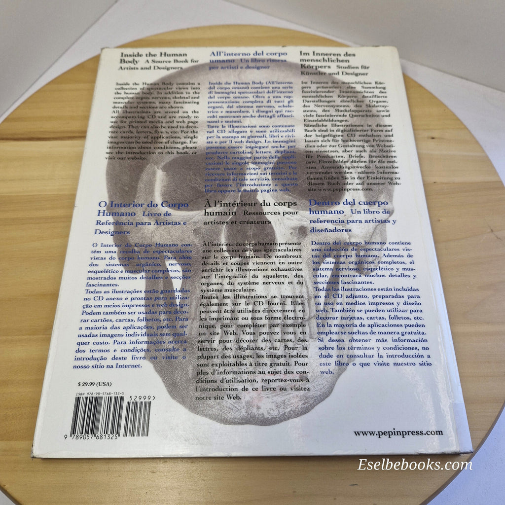 Inside the human body: A Sourcebook for Artists and Designers - paperback NO CD