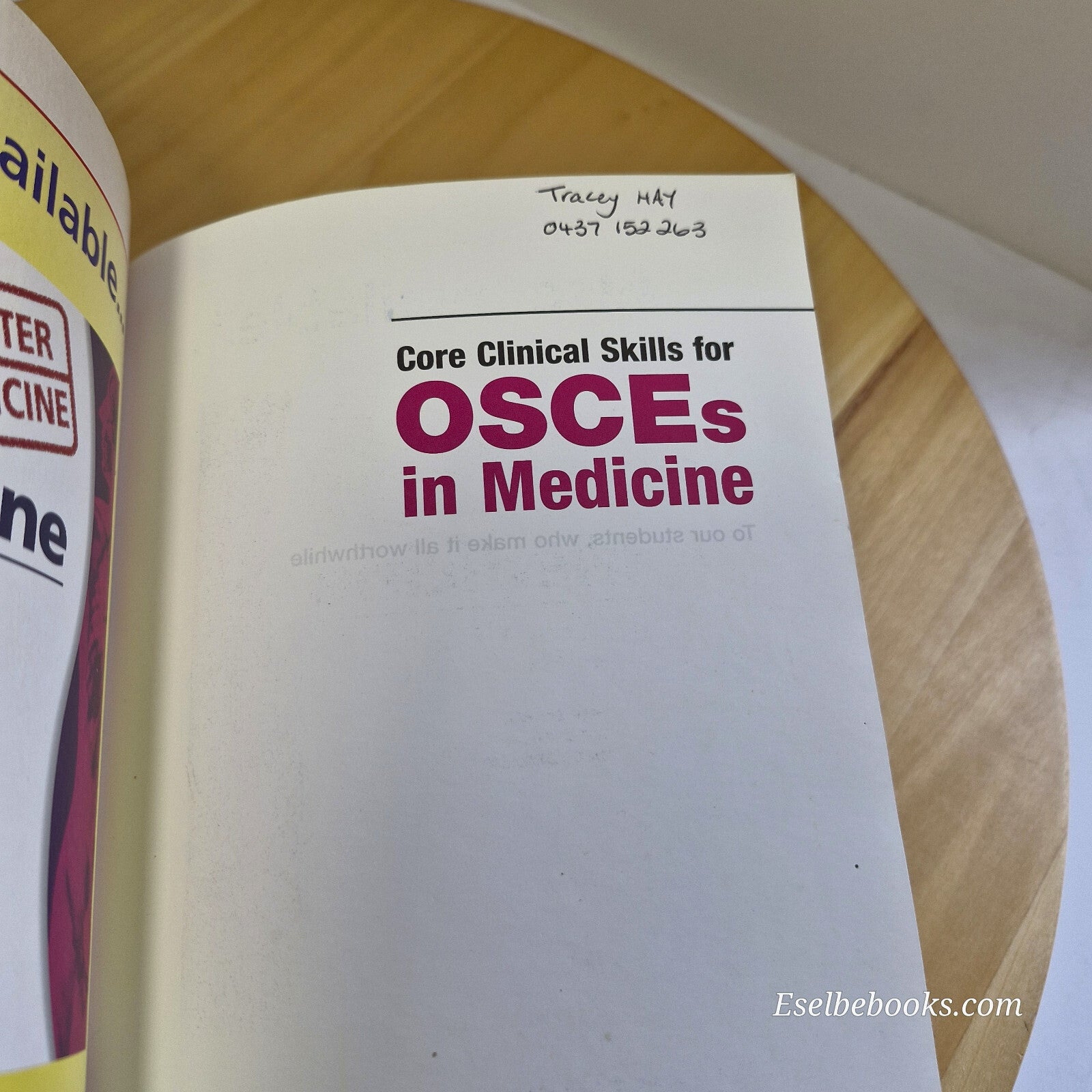Core Clinical Skills for OSCEs in Medicine By Tim Dornan, Paul O'Neill · 2006...