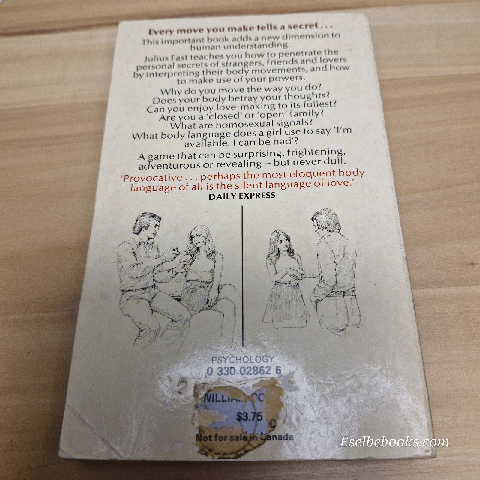 Pan book of Body language by Julius Fast - vintage paperback