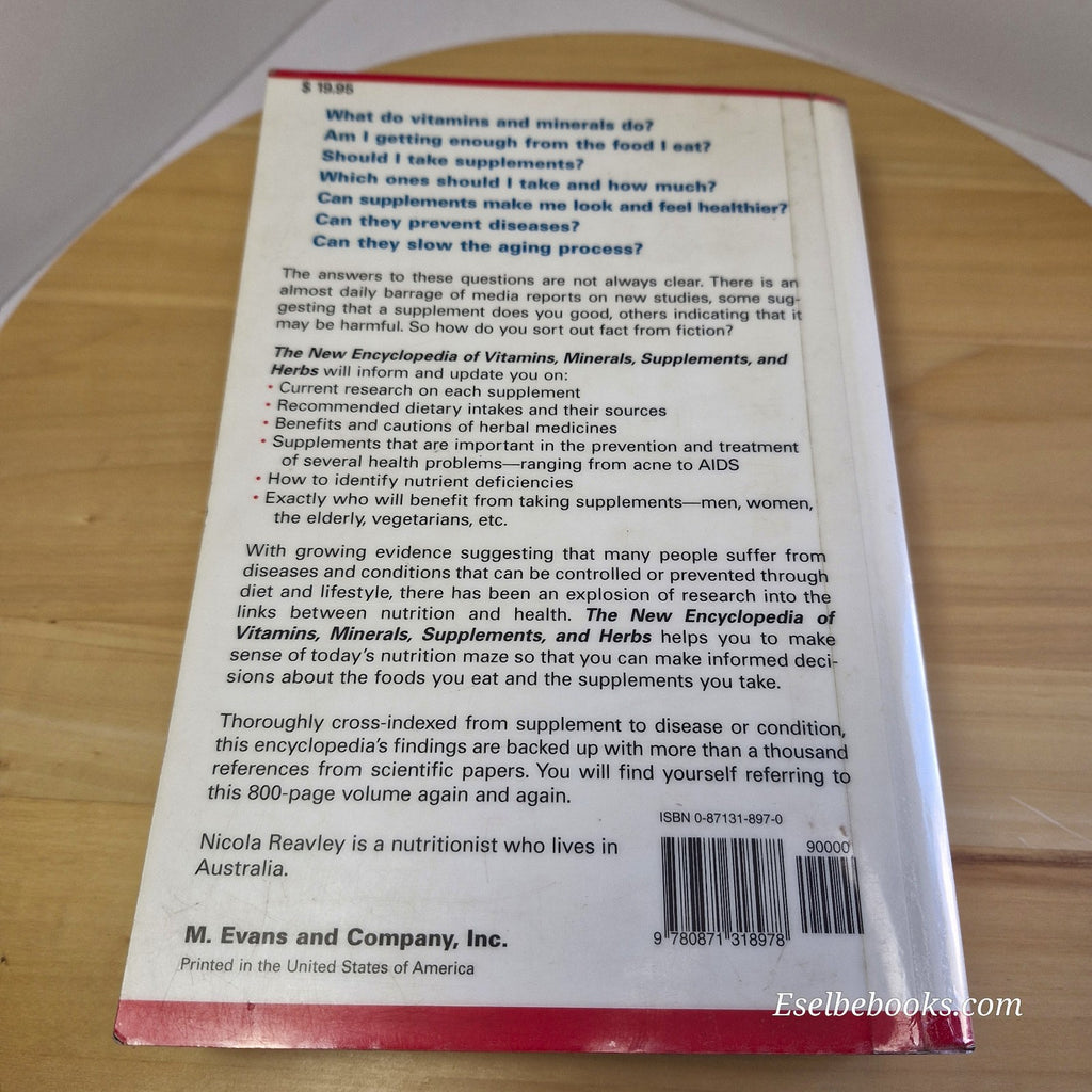 The New Encyclopedia of Vitamins, Minerals, Supplements, & Herbs Nicola Reavley