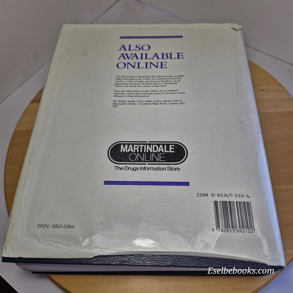 Martindale: The Extra Pharmacopoeia 29th edition 1989 hardback with dust jacket