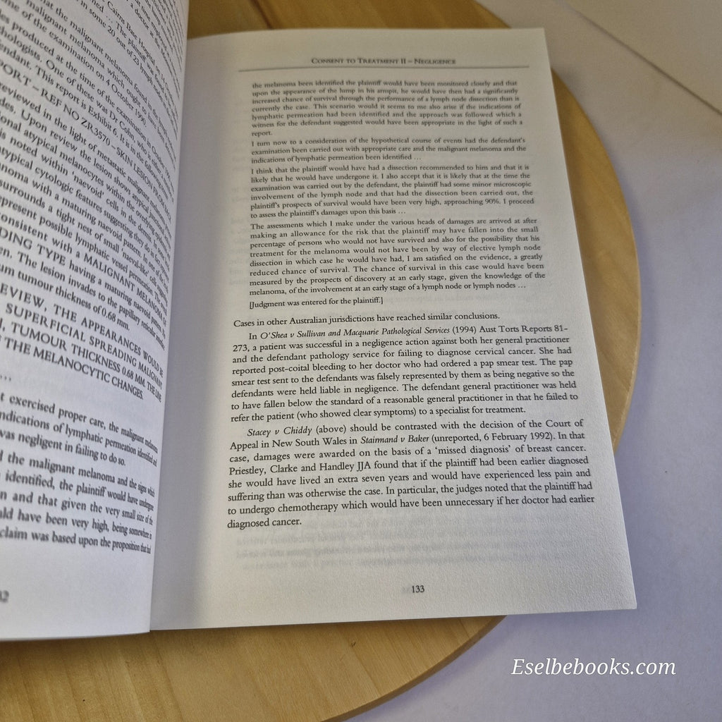 Australian Medical Law by John Devereux 1st edition paperback