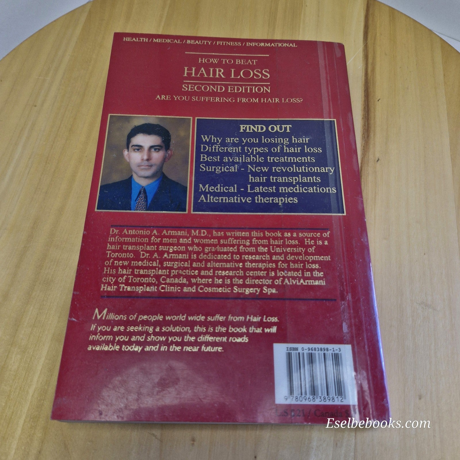 3 books about hair loss/alopecia - hardback/paperbacks