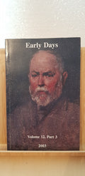 Early Days Volume 12 Part 3 Perth 2003 - journal of The Royal Western Austral...