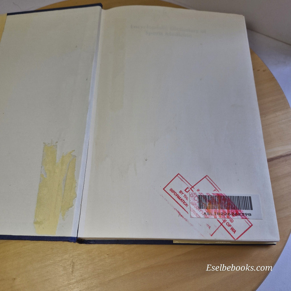 Encyclopedic Dictionary of Sports Medicine By David F Tver Howard F Hunt - 1986