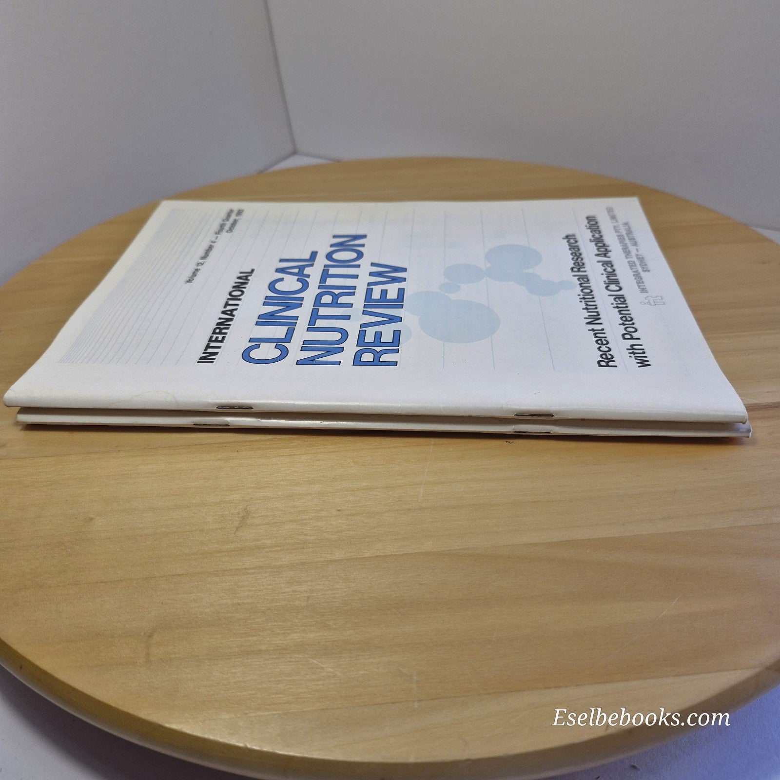 International Clinical Nutrition Review Magazine Vol 12 No 4 & Vol 13 No 1 1992