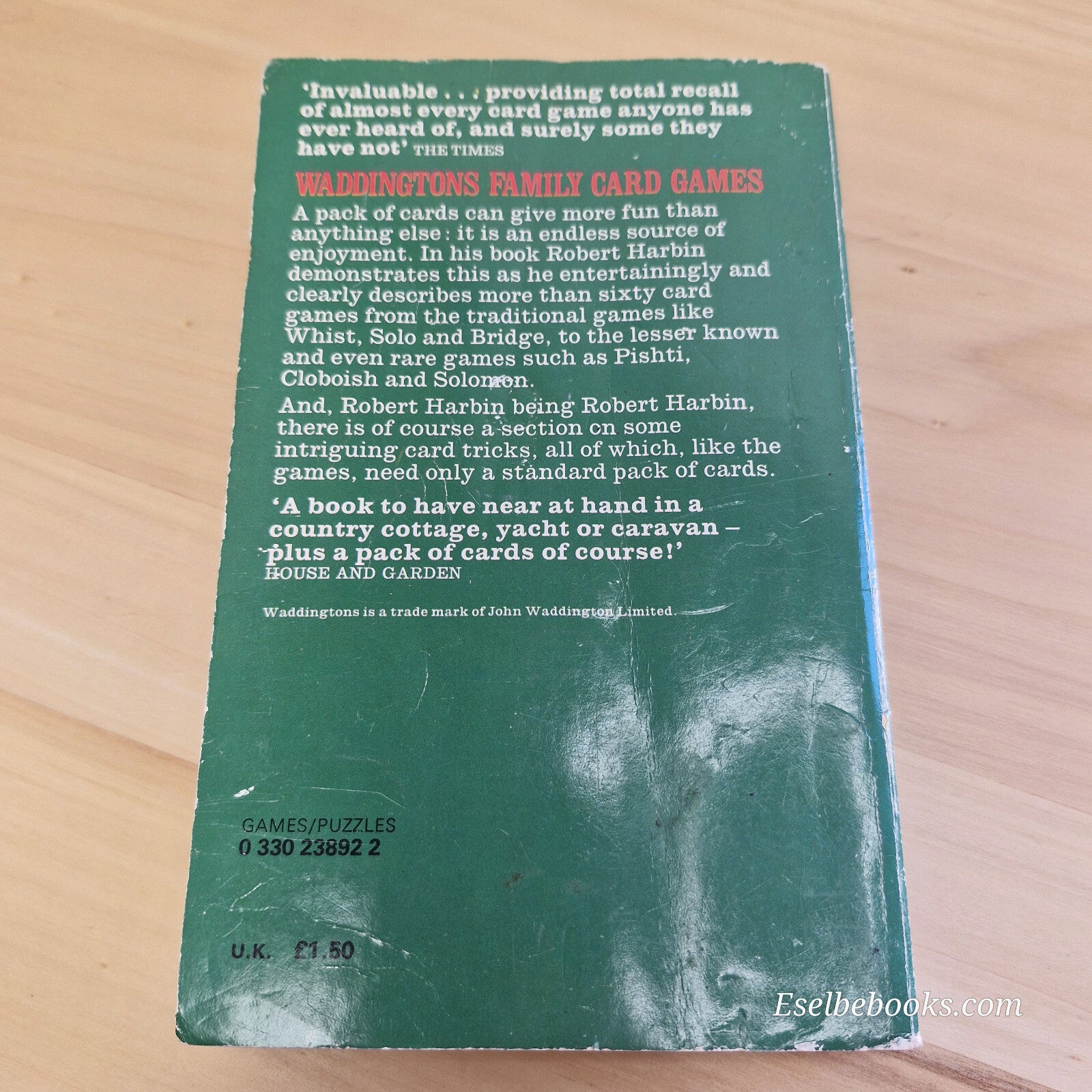 Guide: Waddingtons Family Card Games By Robert Harbin · 1972 - vintage paperback