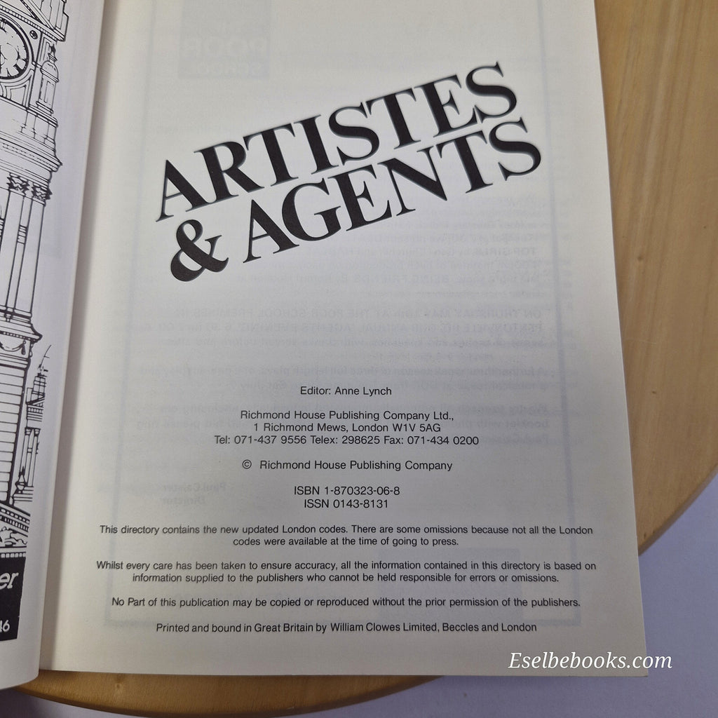 Artistes & agents - the complete directory of talent booking in the UK circa ...