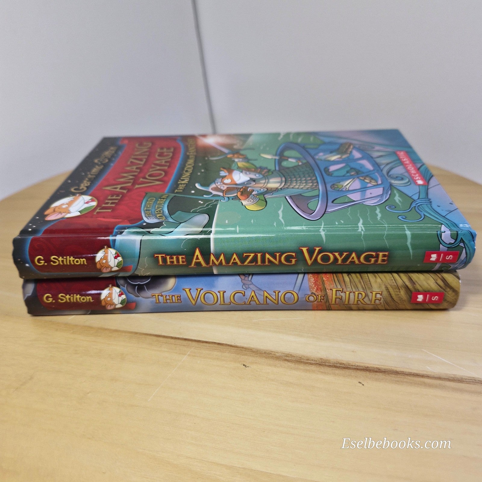 The Amazing Voyage #3 & The Volcano of Fire #5 by Geronimo Stilton - hardbacks