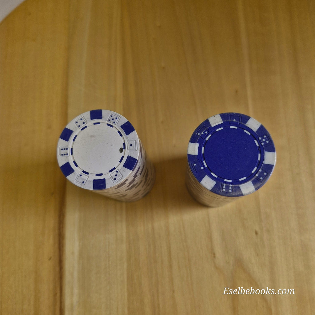 25 Dark Blue "Dice"  11.5 Grams Non-Denominated Blank Poker Chips