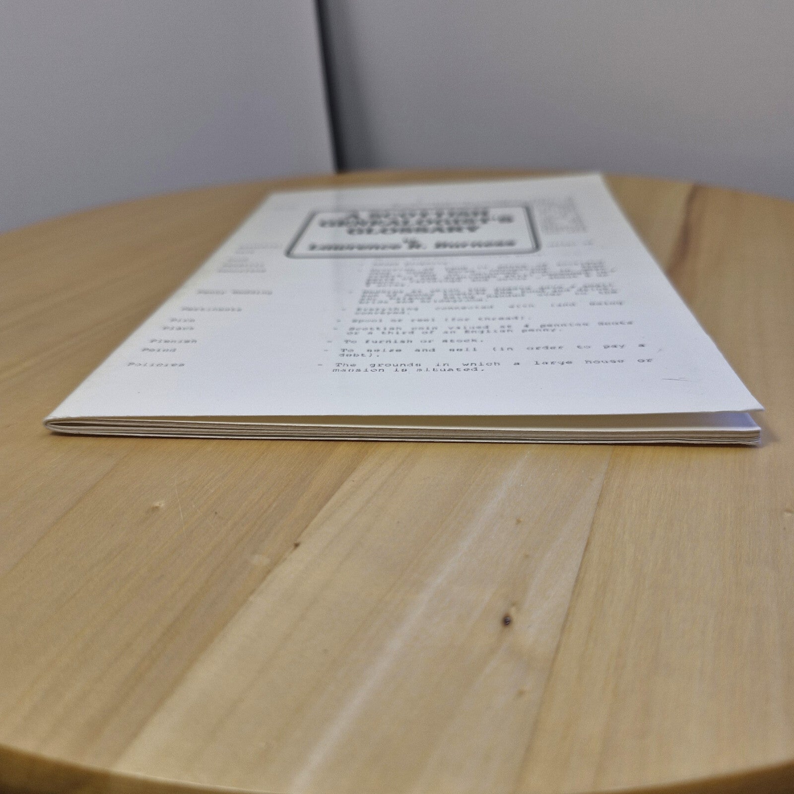 A Scottish Genealogist's Glossary By Lawrence R. Burness · 1991 - paperback