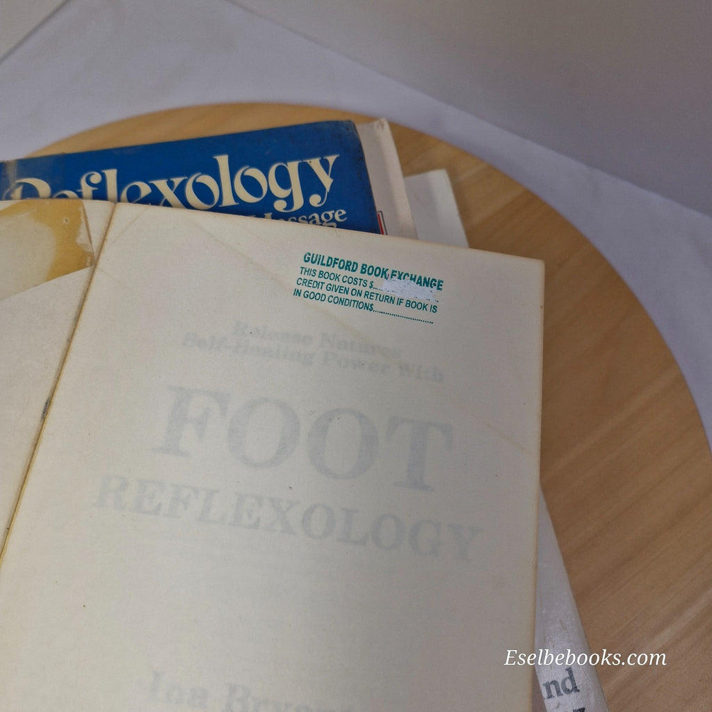 5 guide books about foot reflexology - hardback/paperbacks