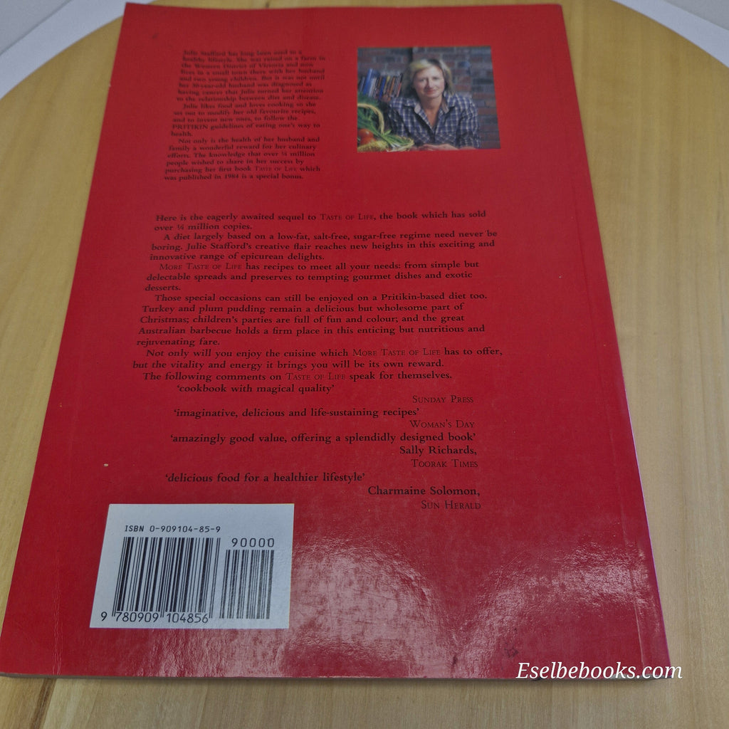 2 x Julie Stafford cookbooks - Taste of life; More Taste of life - paperbacks