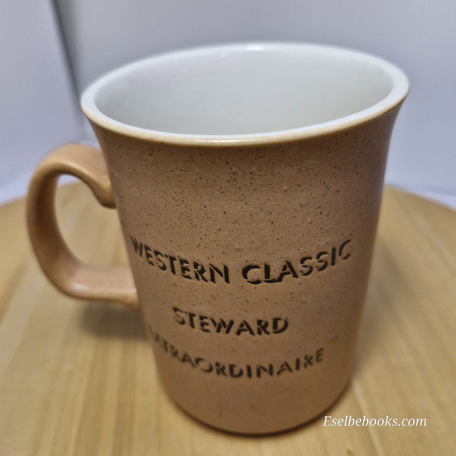 Sandalwood collectible ceramic mug - Dogs West, Western classic steward