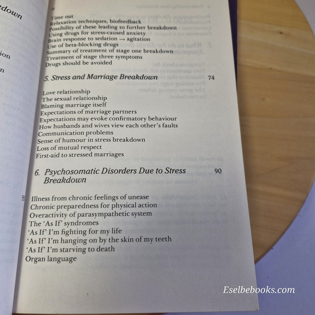 4 x books on understanding stress /breakdown and how to deal with it