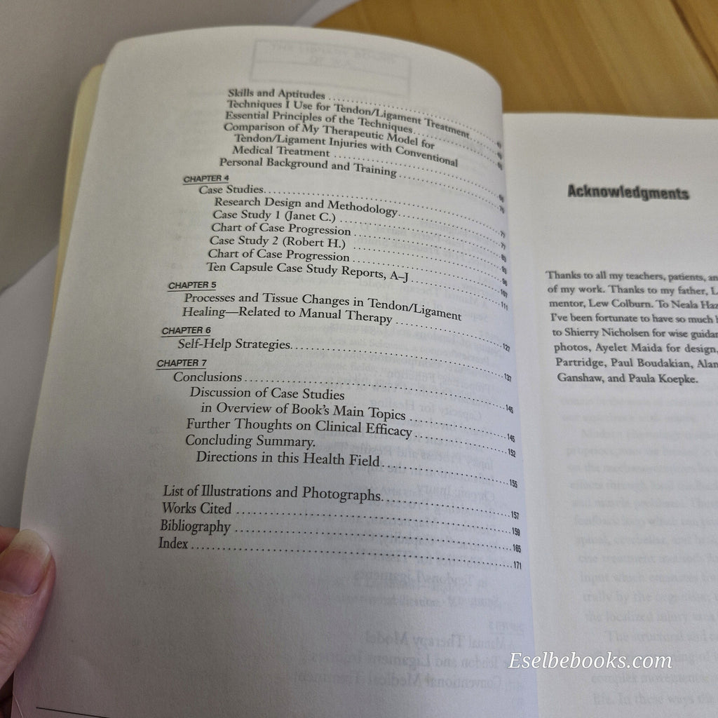Tendon and Ligament Healing A New Approach Through Manual Therapy By William ...