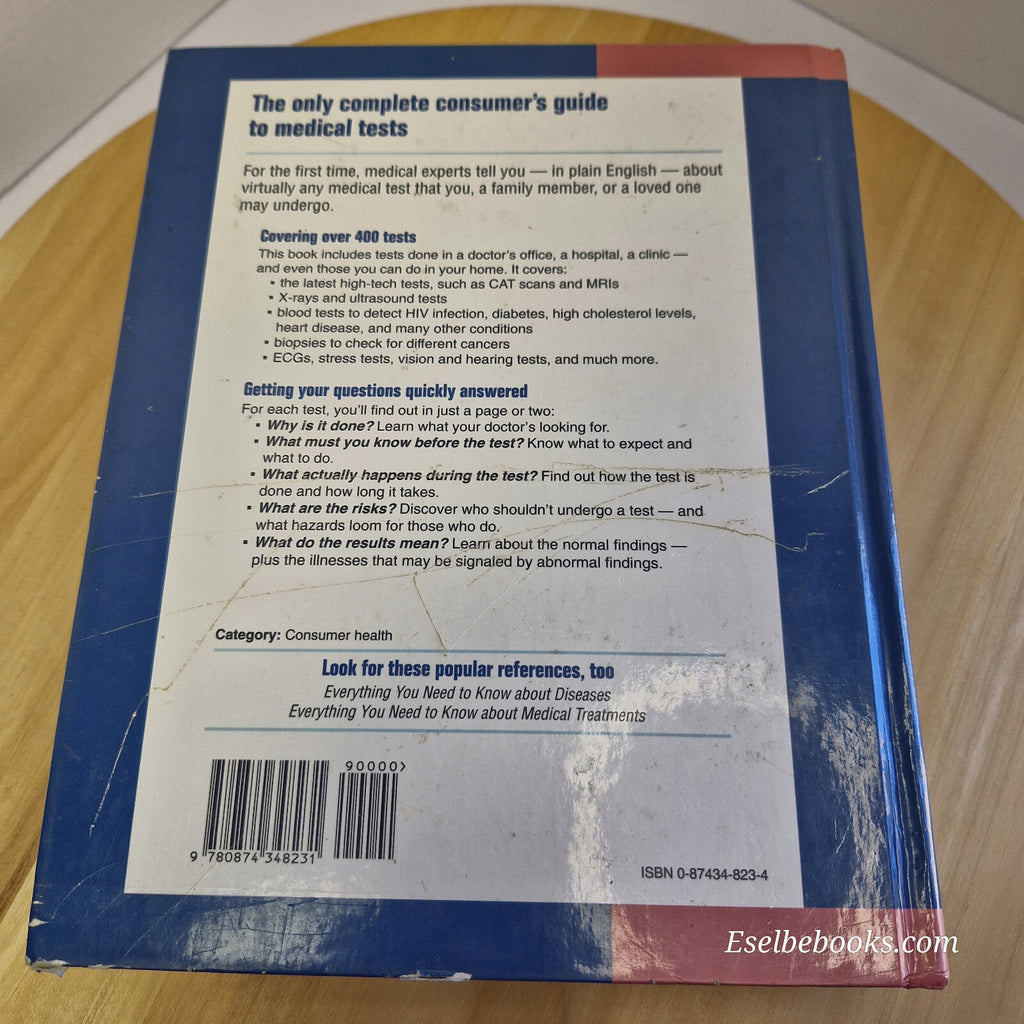 Health: Everything You Need to Know about Medical Tests 1996 - hardback