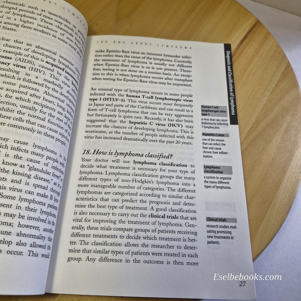 100 Questions and Answers about Lymphoma By Peter Holman, Jodi Garrett, Willi...