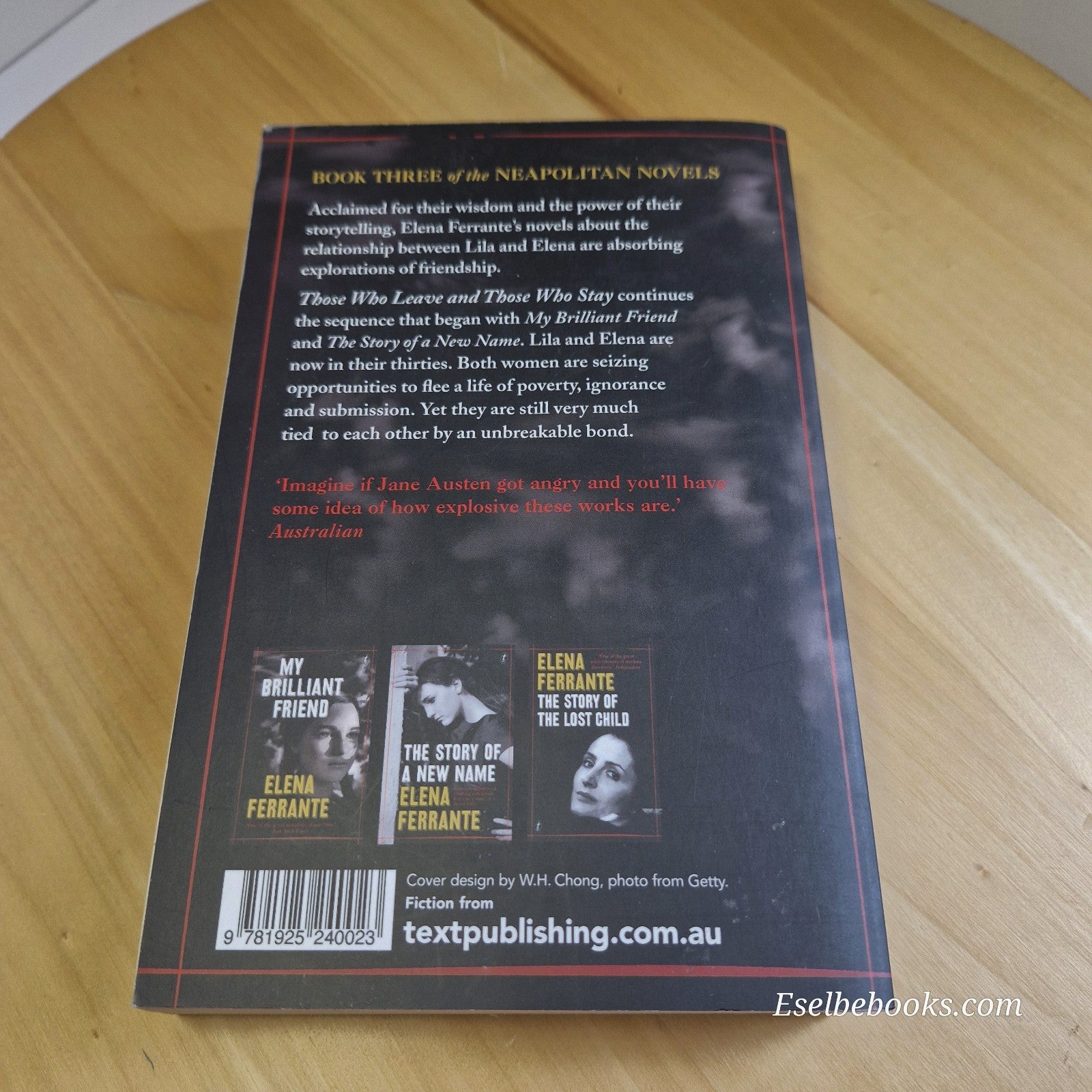 The Neapolitan Novels books 2 and 3 by Elena Ferrante - paperbacks