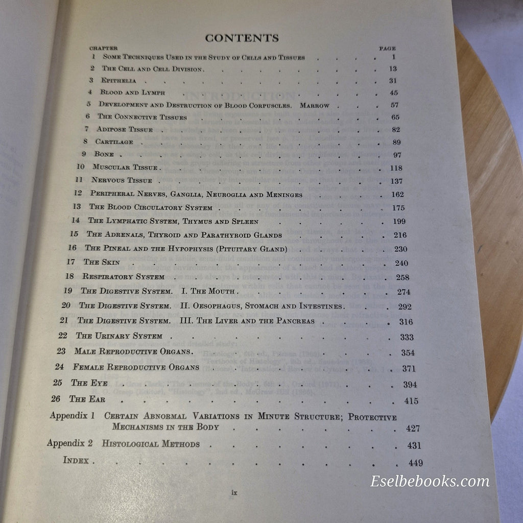 Hewer's Textbook of Histology for Medical Students 9th ed by Bradbury - harback