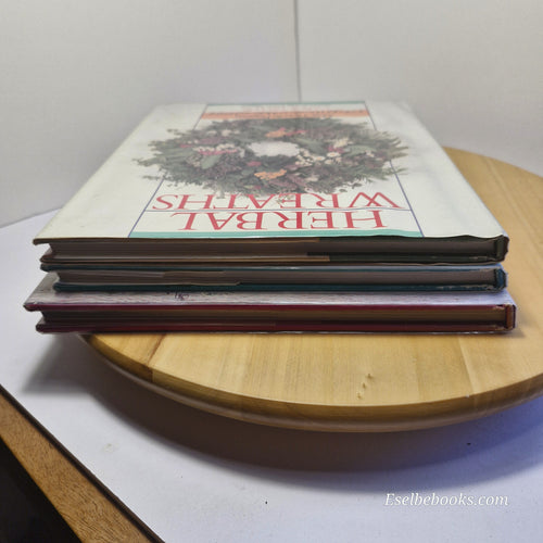 3 books - herbal wreaths/herbal crafts - how to guides - hardbacks