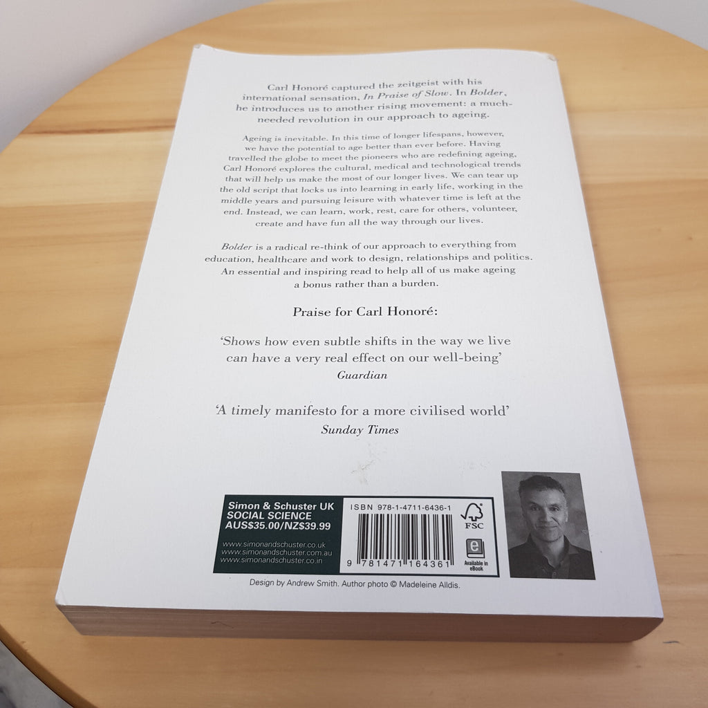 2 x paperbacks - Bolder by Carl Honore & Laughter, sex, vegetables & fish - h...