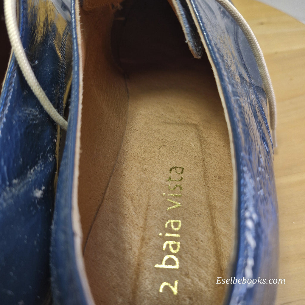 2 Baia Vista size 40 loafers - dark turquiose patent leather w/ rubber soles