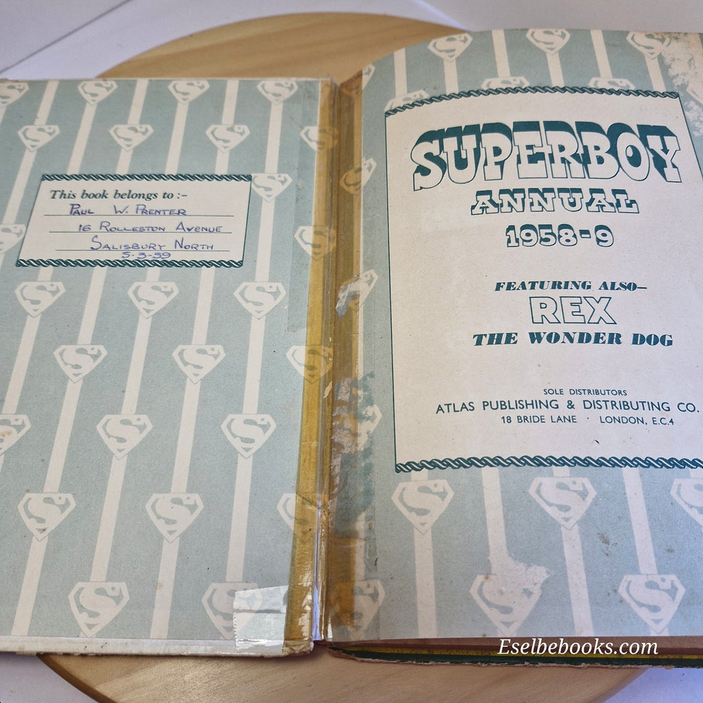 Vintage Superboy Annual 1958 - 1959 - hardback