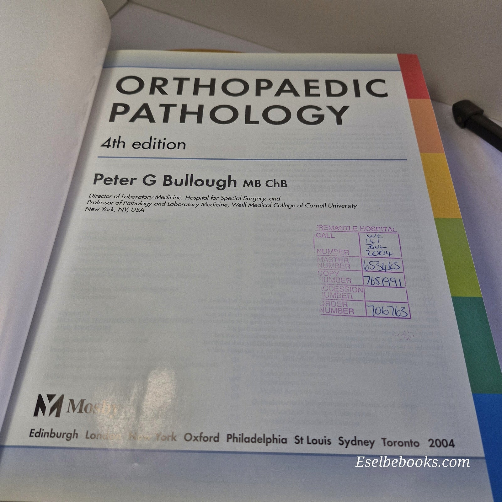 Orthopaedic Pathology 4th edition By Peter G. Bullough · 2004 - hardback