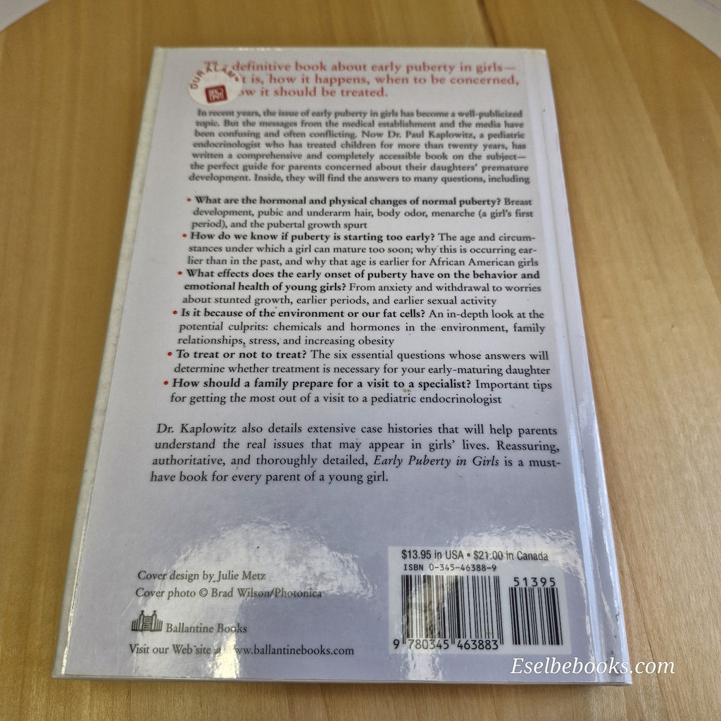 Early Puberty in Girls The Essential Guide by By Paul Kaplowitz · 2004 - hardbac