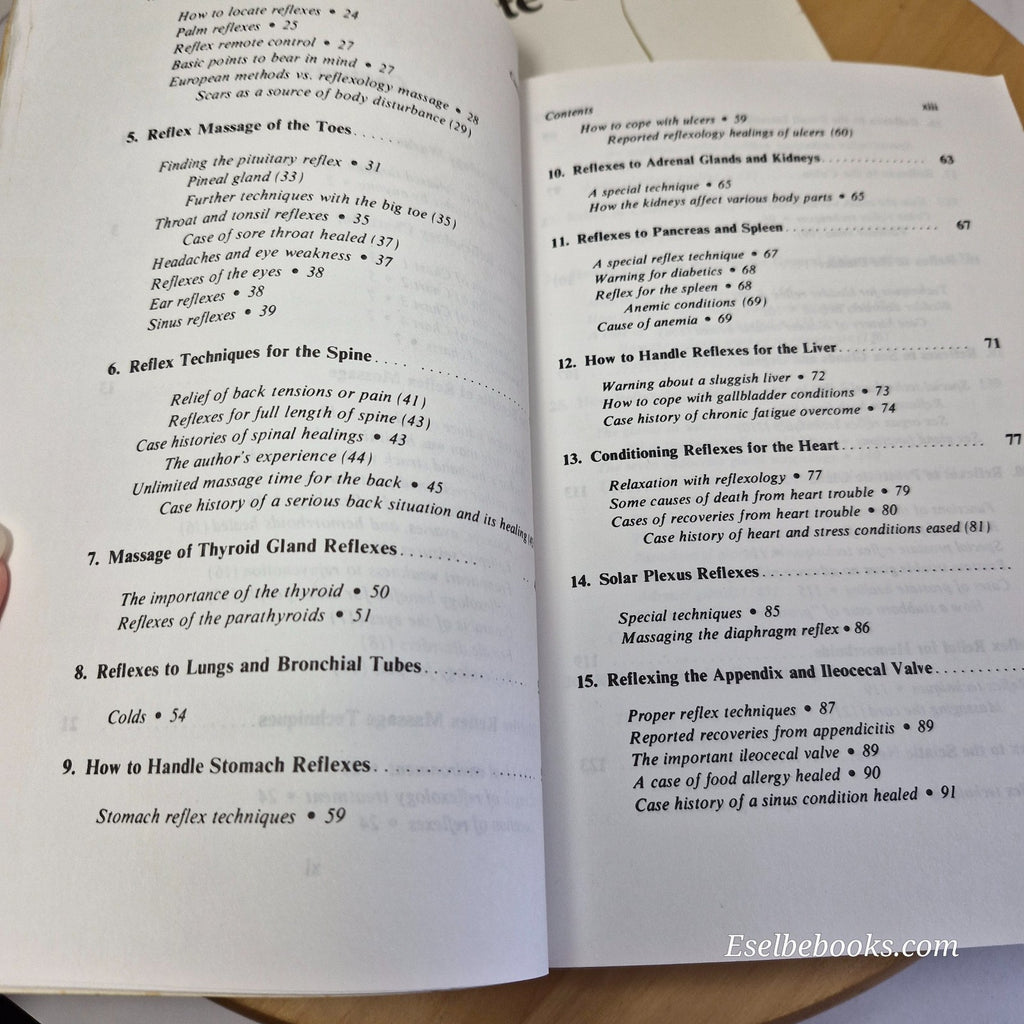 5 guide books about foot reflexology - hardback/paperbacks