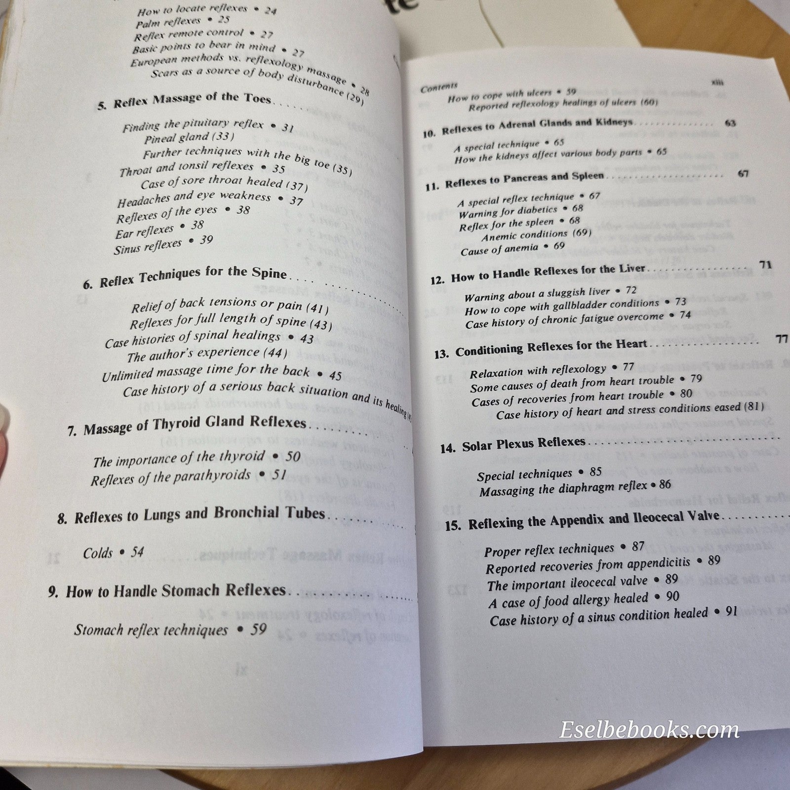 5 guide books about foot reflexology - hardback/paperbacks