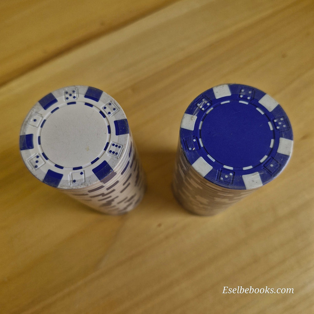 25 White "Dice"  11.5 Grams Non-Denominated Blank Poker Chips