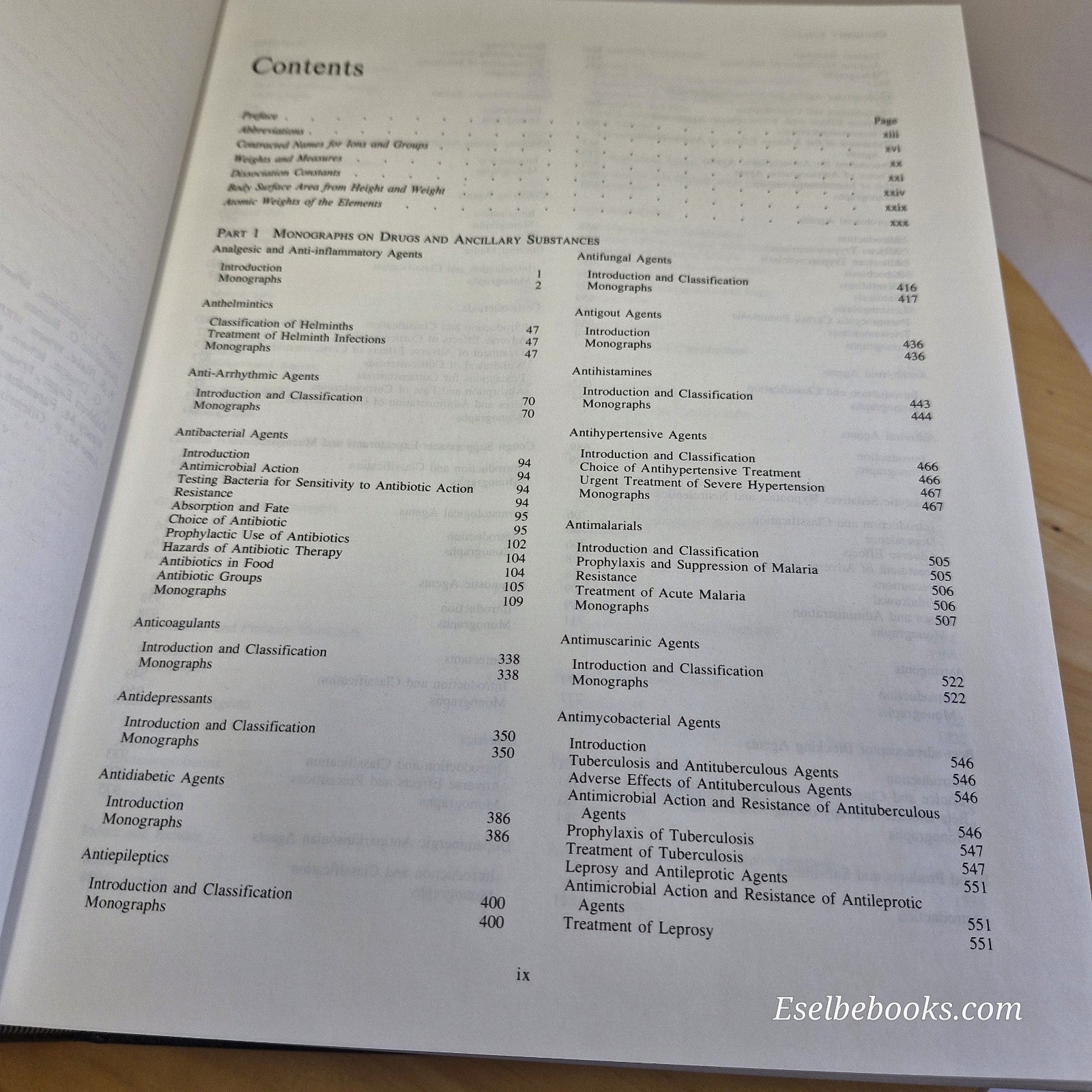 Martindale: The Extra Pharmacopoeia 29th edition 1989 hardback with dust jacket