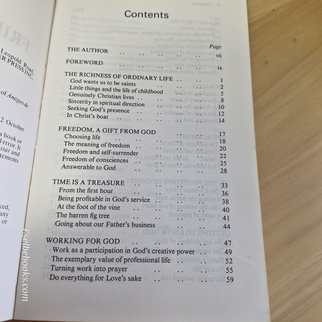 Friends of God Homilies By Saint José María Escrivá de Balaguer · 1981 - pape...