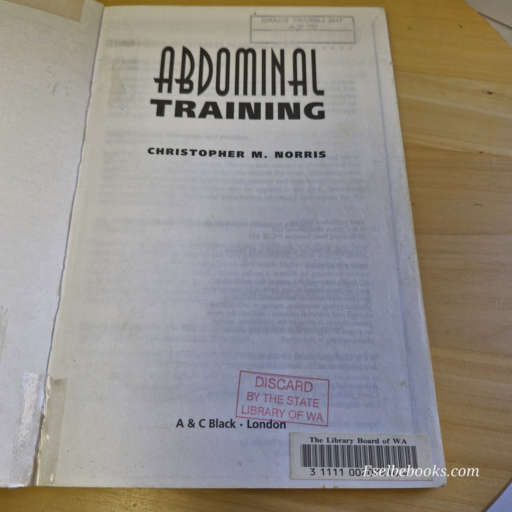 Abdominal Training By Christopher M. Norris · 1997