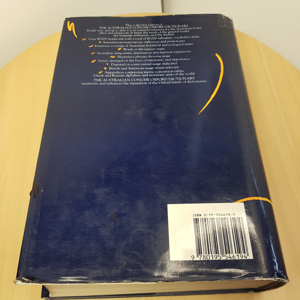 The Australian Concise Oxford Dictionary of Current English - hardback with d...