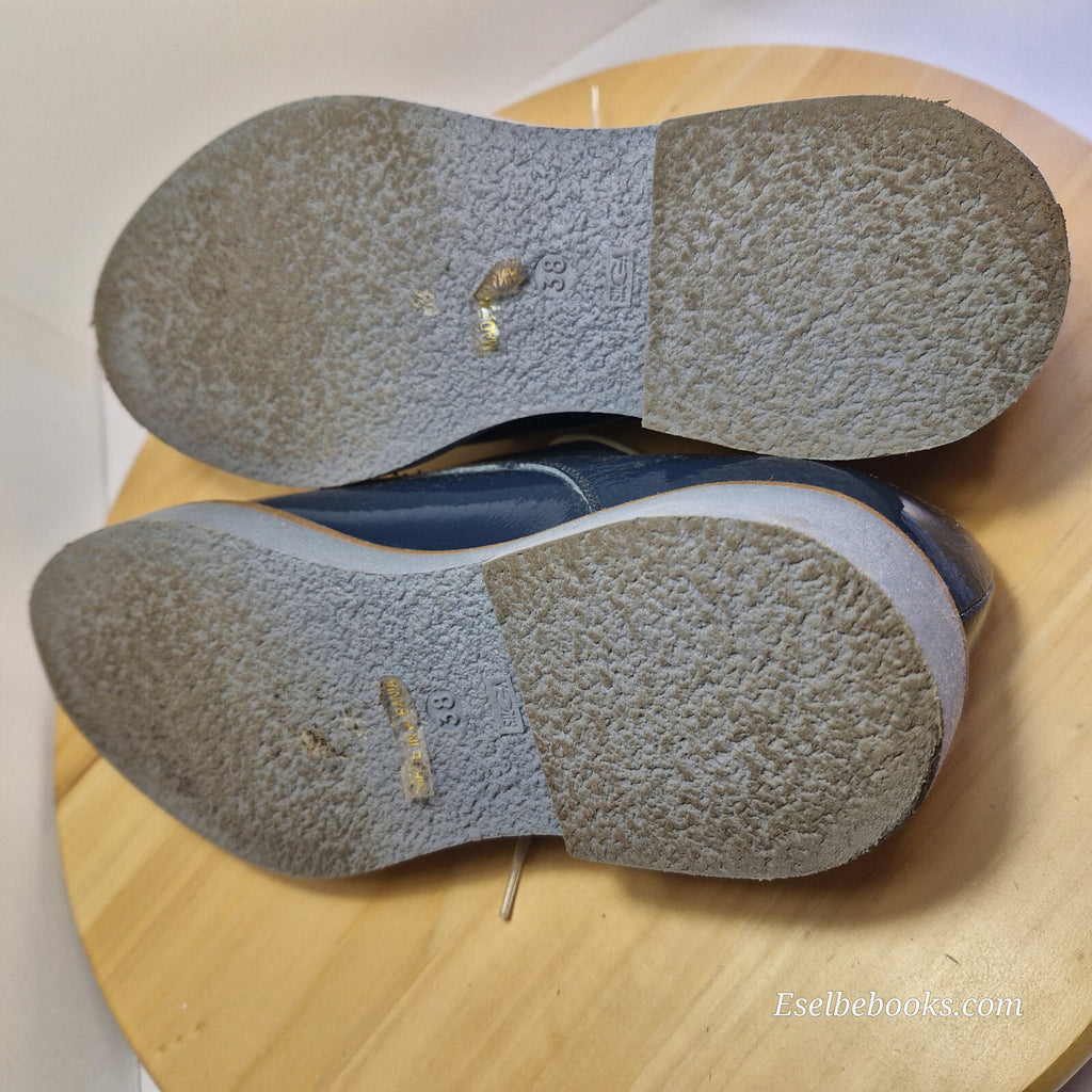 2 Baia Vista size 40 loafers - dark turquiose patent leather w/ rubber soles