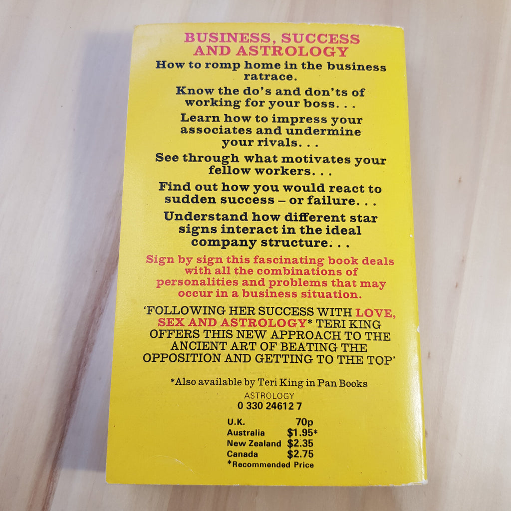 Business success & astrology by Teri King - vintage paperback 1974