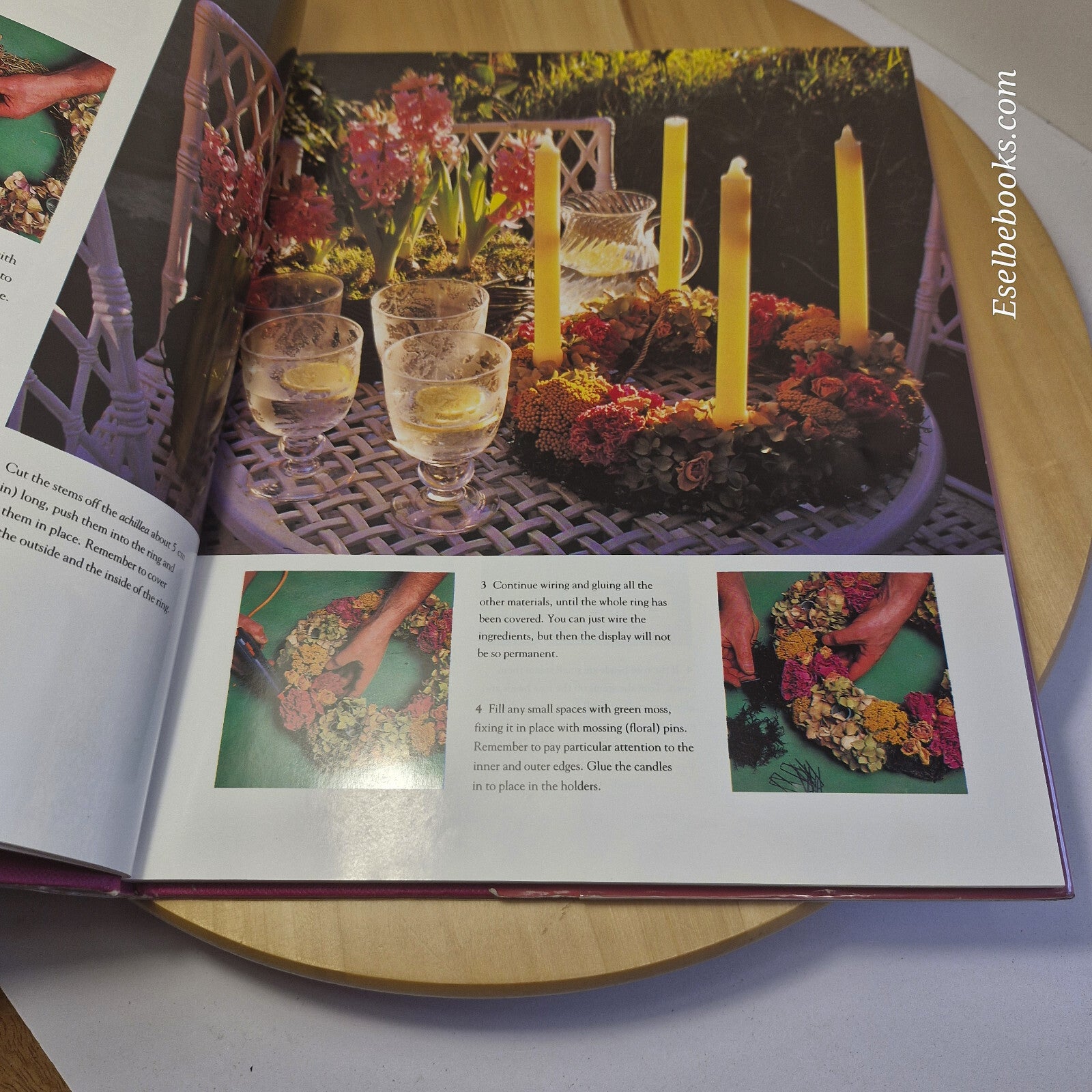 3 books - herbal wreaths/herbal crafts - how to guides - hardbacks