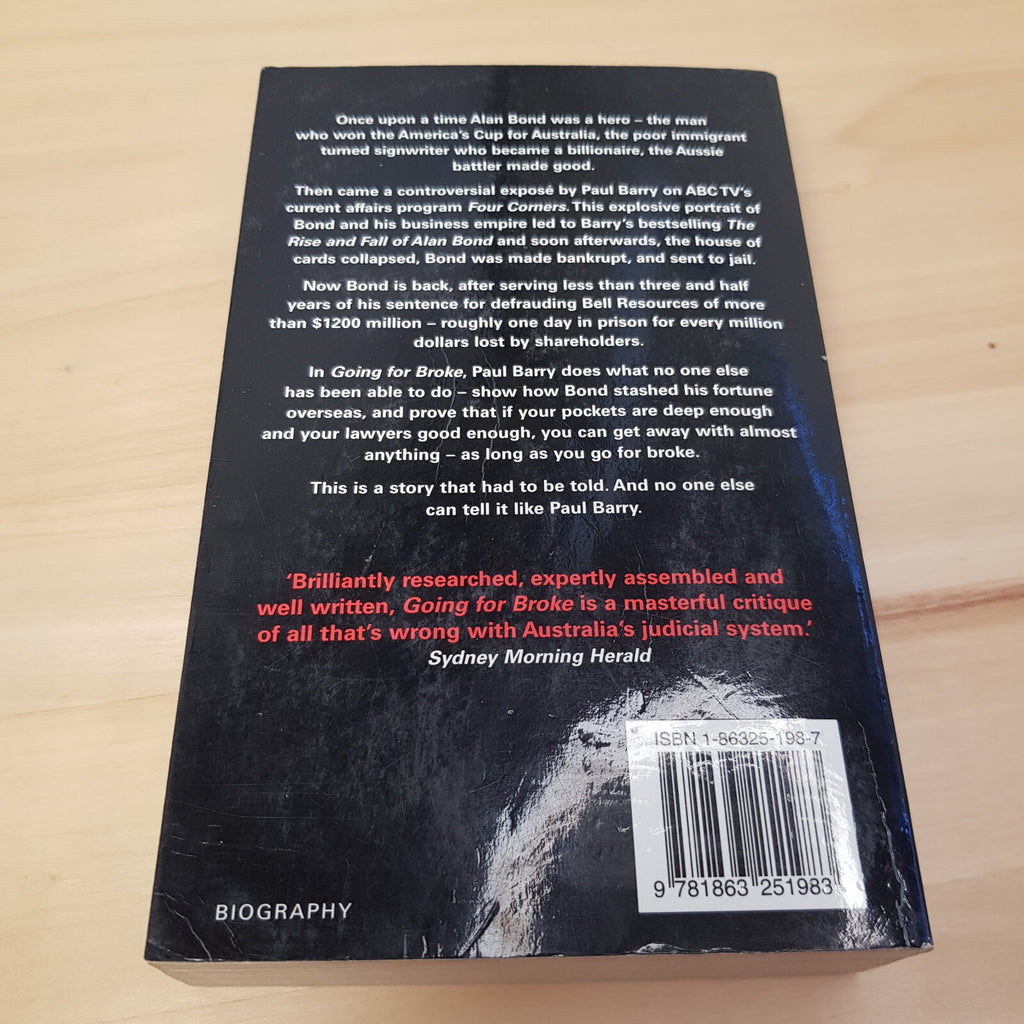 Bundle x 2 Australian true crime books - Big Shots & Going for broke - paperb...