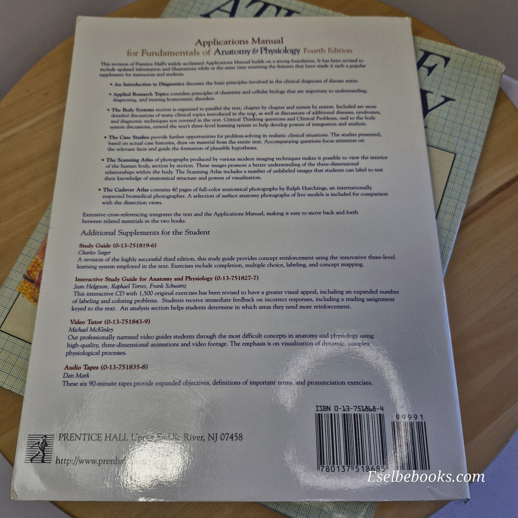 Textbooks: Anatomy Atlas (hardback) & Anatomy & physiology (paperback)