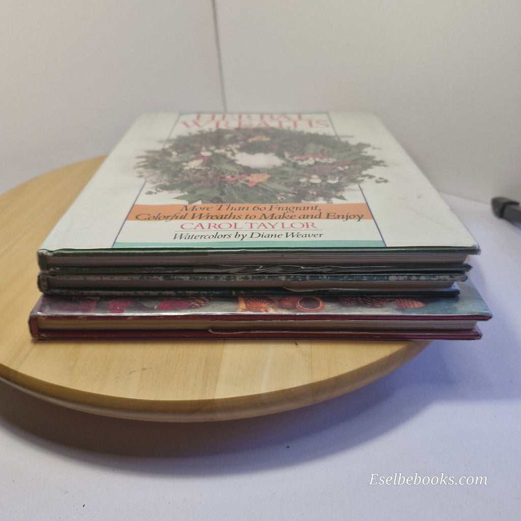 3 books - herbal wreaths/herbal crafts - how to guides - hardbacks