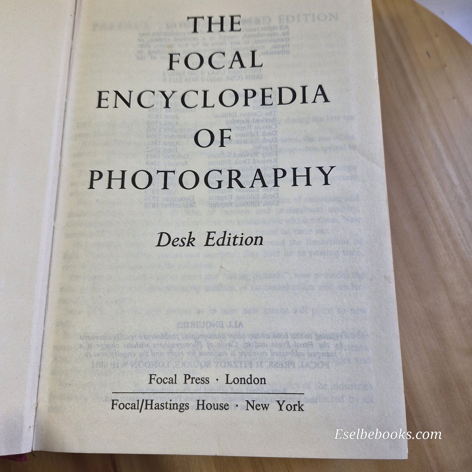 The Focal Encyclopedia of Photography - 1975 - vintage hardback