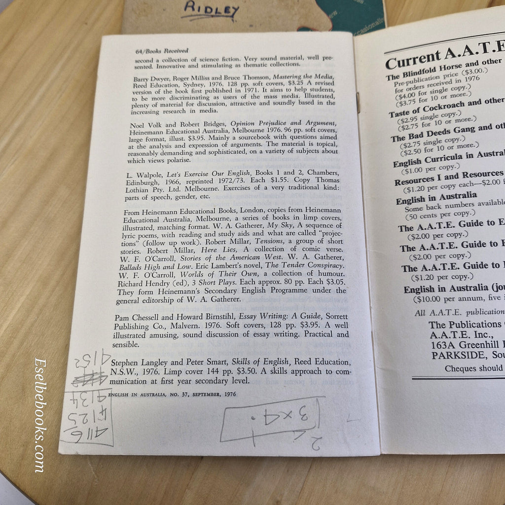 3 x vintage Australian English language textbooks - paperbacks