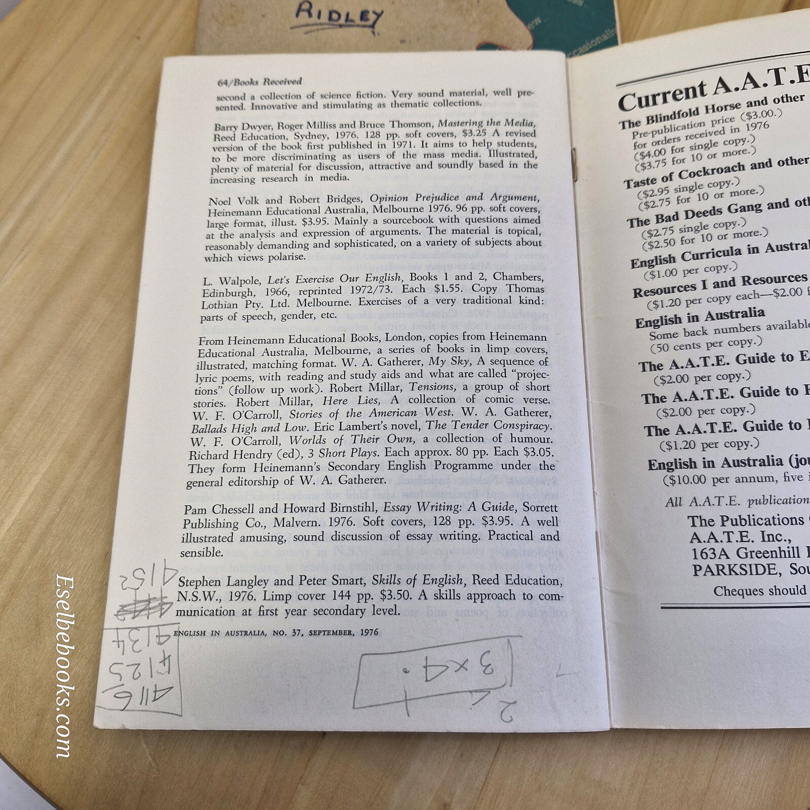 3 x vintage Australian English language textbooks - paperbacks