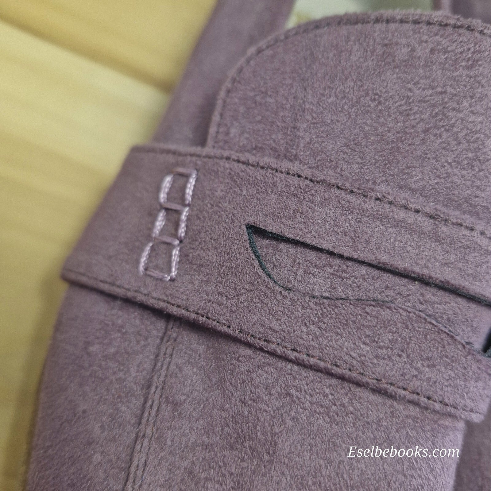 WA Oriental Traffic dark plum suede loafers - size 40 with black rubber soles