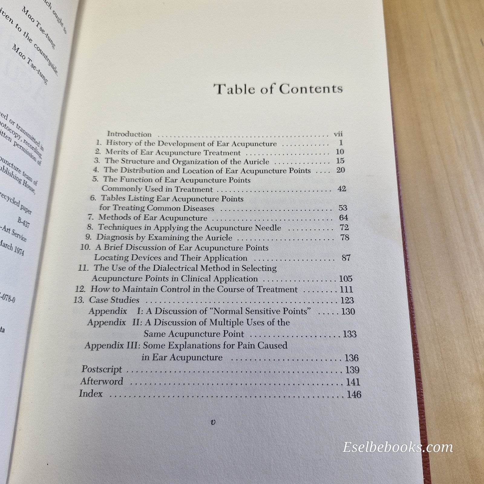 Ear Acupuncture, A Chinese Medical Report by Helena L. Huang 1974 - hardback